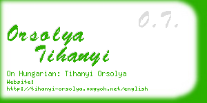 orsolya tihanyi business card